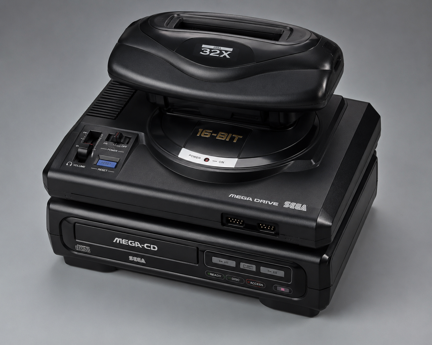 Combinaison Megadrive, Mega-CD et 32X formant le Sega Tower of Power